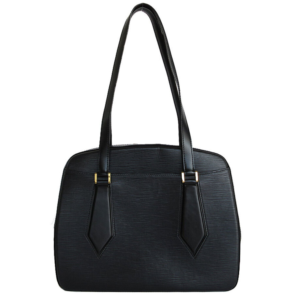 Louis Vuitton Voltaire Black Bag Leather Gold Epi Shoulder